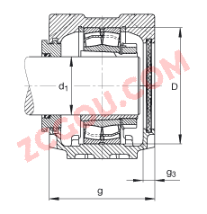 FAGֱʽ SNV120-L + 22311-E1-K + H2311X114 + TSV611X114,  DIN 736/DIN737 ׼Ҫߴ磬ʷ֣׶׺ͽ׵ĵĹУԹܷ⣬֬