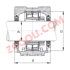 FAGֱʽ SNV215-L + 23224-E1-K-TVPB + H2324X403 + FSV524X403,  DIN 736/DIN737 ׼Ҫߴ磬ʷ֣׶׺ͽ׵ĵĹУëձܷ⣬֬