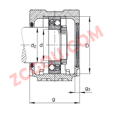 FAGֱʽ SNV200-L + 2222-M + DH222,  DIN 738/DIN739 ׼Ҫߴ磬ʷ֣Բ׺ͽ׵ԵУ˫ܷ⣬֬