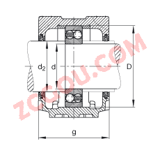 FAGֱʽ SNV170-L + 1316-M + FSV316,  DIN 738/DIN739 ׼Ҫߴ磬ʷ֣Բ׺ͽ׵ԵУëձܷ⣬֬