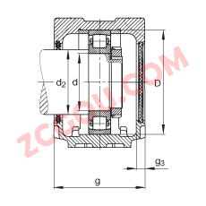 FAGֱʽ SNV125-L + 20214-TVP + DH214,  DIN 738/DIN739 ׼Ҫߴ磬ʷ֣Բ׺ͽ׵ĹιУ˫ܷ⣬֬