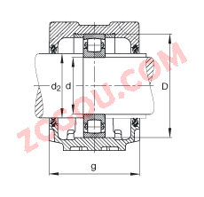 FAGֱʽ SNV125-L + 20214-TVP + DH214,  DIN 738/DIN739 ׼Ҫߴ磬ʷ֣Բ׺ͽ׵ĹιУ˫ܷ⣬֬