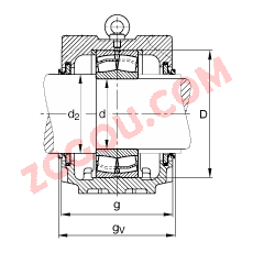 FAGֱ��ʽ����� SNV230-L + 22226-E1 + DHV226, ���� DIN 738/DIN739 ��׼����Ҫ�ߴ磬�ʷ֣���Բ���׺ͽ����׵ĵ��Ĺ�����У�V ��Ȧ�ܷ⣬֬������