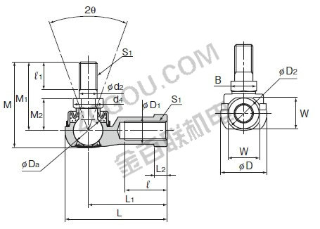 thkbl10d连杆球接头尺寸图纸